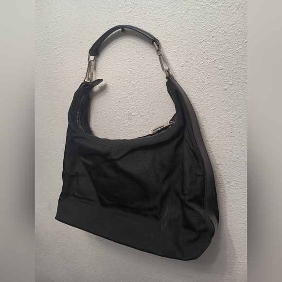 Gucci Shoulder Bag Nylon Leather Half Moon - Picture 2 of 15